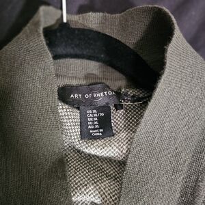 Art of Rhetoric Men's Olive Green Cardigan Sweater - XL